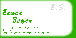 bence beyer business card